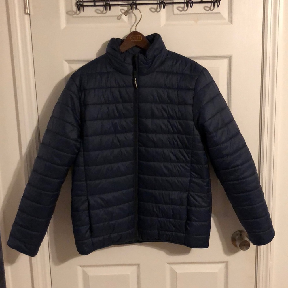 Navy Blue Puffer Jacket - M